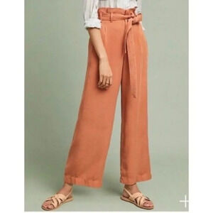 Boutique DO+BE Light Orange Wide Leg High Rise Paper Bag Pants S